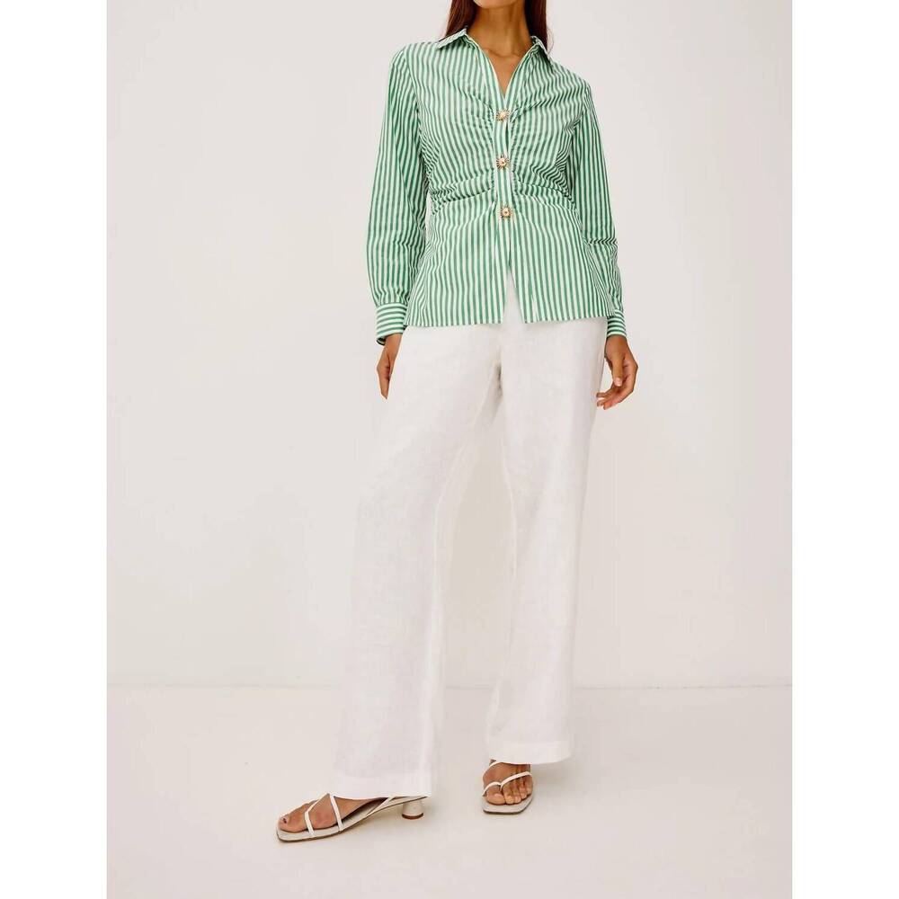 NEW RAILS carolyn shirt in emerald stripe
